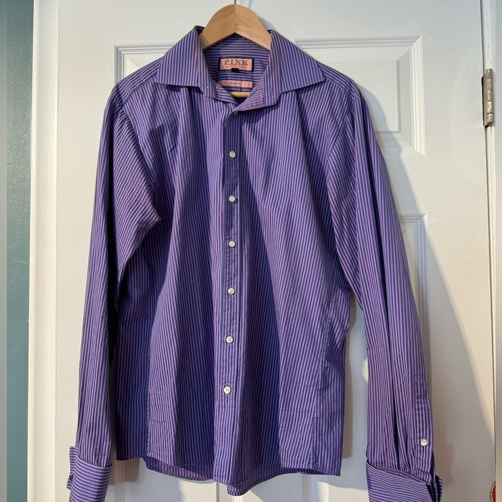 Thomas Pink London Men’s Slim Fit Dress Shirt (Size 16)